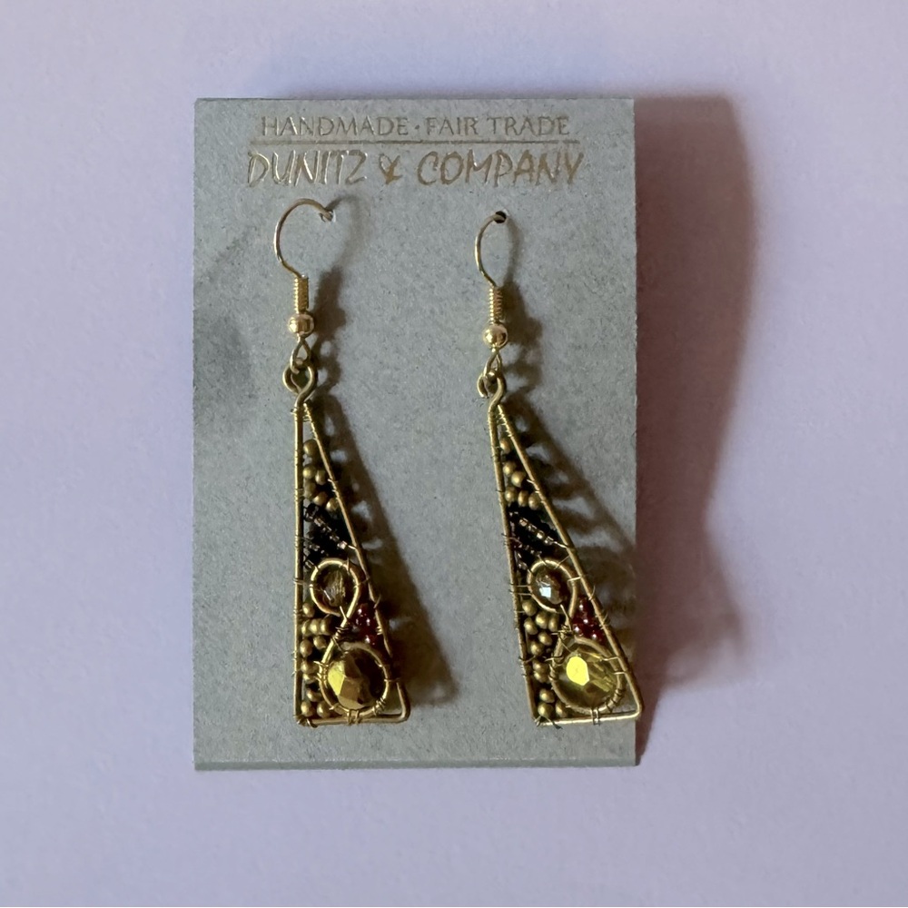 Gold Beaded earrings